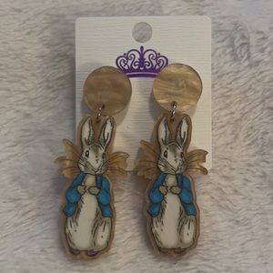 Peter rabbit bunny earrings